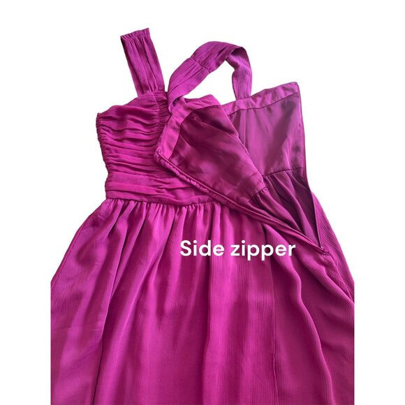 H&M Sleeveless Empire Waist Midi-Length Sundress With Ruched Bodice & Wide Strap - Picture 7 of 9